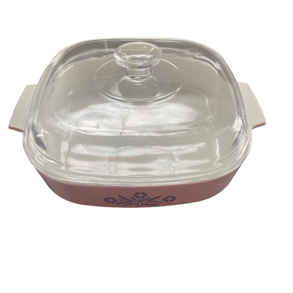 Vintage 80s Corning Ware Blue Cornflower A10B Casserole Dish w/ Pyrex Lid A12C - Picture 4 of 16